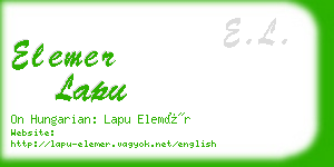 elemer lapu business card